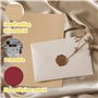 22 PiècesL'ensemble de Papeterie Vintage Papier，Vintage Enveloppe、Papier à Lettre Kraft Vintage，Adecuado para el día de San Vale