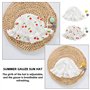 SLAXJNE Pack De 2 Chapeaux Bob, Chapeaux Bob À Motif À Pois Et Cerises, Chapeaux Bébé Réversibles, Chapeaux Pare-Soleil, Chapeau