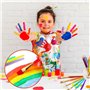 EHDWXVZM 1 morceau de tablier de peinture pour enfants, 6 pinceaux de couleur, une blouse de peinture à l'huile, une blouse de p