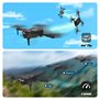 Drone Pliable pour Enfants et Débutants, Démarrage/Atterrissage à une Touche, Flip 360°, FPV Drone avec Caméra HD & 2 Batteries,