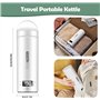 Euakee Bouilloire électrique portable de voyage - 450 ml - Bouilloire de voyage - Arrêt automatique et protection à sec - En aci