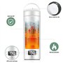 Euakee Bouilloire électrique portable de voyage - 450 ml - Bouilloire de voyage - Arrêt automatique et protection à sec - En aci