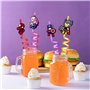 Lot de 16 décorations d'anniversaire de super-héros - Petit cadeau d'anniversaire d'enfant - Pailles réutilisables - Cadeau d'an