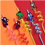 Lot de 16 décorations d'anniversaire de super-héros - Petit cadeau d'anniversaire d'enfant - Pailles réutilisables - Cadeau d'an