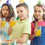 Lot de 16 décorations d'anniversaire de super-héros - Petit cadeau d'anniversaire d'enfant - Pailles réutilisables - Cadeau d'an