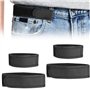 Lot de 4 ceintures sans boucle pour homme - Ceinture élastique réglable - Ceinture Velcro réglable - Ceinture latérale invisible