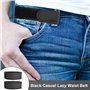 Lot de 4 ceintures sans boucle pour homme - Ceinture élastique réglable - Ceinture Velcro réglable - Ceinture latérale invisible