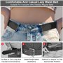 Lot de 4 ceintures sans boucle pour homme - Ceinture élastique réglable - Ceinture Velcro réglable - Ceinture latérale invisible