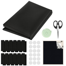 Store enrouleur occultant sans perçage - 145 x 100 cm - Pour fenêtre de toit - Protection solaire - En tissu occultant - 100 % o