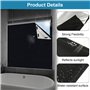 Store enrouleur occultant sans perçage - 145 x 100 cm - Pour fenêtre de toit - Protection solaire - En tissu occultant - 100 % o