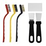 Lot de 2 grattoirs de cuisine en plastique - Grattoir en acier inoxydable - Ustensiles de nettoyage pour four