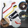 Lot de 2 grattoirs de cuisine en plastique - Grattoir en acier inoxydable - Ustensiles de nettoyage pour four, réfrigérateur, cu