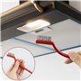 Lot de 2 grattoirs de cuisine en plastique - Grattoir en acier inoxydable - Ustensiles de nettoyage pour four, réfrigérateur, cu