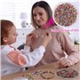 Lot de 1260 perles multicolores avec lettres de l'alphabet A-Z, perles colorées pour la fabrication de bijoux, bracelets, collie