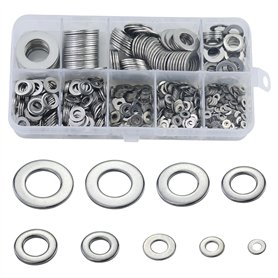 Lot de 800 rondelles plates en acier inoxydable pour charnière de porte avec boîte de rangement