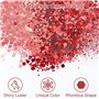Festival Paillettes Visage avec Lot de 50 lingettes de maquillage 12 Couleurs Paillettes Déguisement Festif Paillettes Ongles Ch