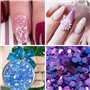 Festival Paillettes Visage avec Lot de 50 lingettes de maquillage 12 Couleurs Paillettes Déguisement Festif Paillettes Ongles Ch