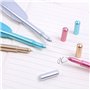 GZGXKJ 4 Pièces Stylo à bille fantaisie en forme de plume 0,5 mm Stylos à Gel Encre Noire Stylo à Bille Rétro pour Fille et Femm