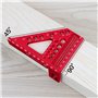 Équerre 3D Multi-Angle,Équerre de Menuiserie Aluminium,Règle Triangulaire 22.5 à 90 Degrés,Équerre Charpentier pour Travail du B
