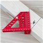 Équerre 3D Multi-Angle,Équerre de Menuiserie Aluminium,Règle Triangulaire 22.5 à 90 Degrés,Équerre Charpentier pour Travail du B