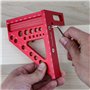 Équerre 3D Multi-Angle,Équerre de Menuiserie Aluminium,Règle Triangulaire 22.5 à 90 Degrés,Équerre Charpentier pour Travail du B
