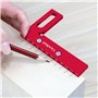 Équerre 3D Multi-Angle,Équerre de Menuiserie Aluminium,Règle Triangulaire 22.5 à 90 Degrés,Équerre Charpentier pour Travail du B