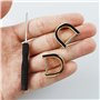LAMXD Lot de 6 anneaux en D avec vis de fermeture, anneaux en D en forme de fer à cheval en forme de U, boucles dorées pour sacs