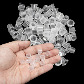 Lot de 100 bouchons d'encre jetables en plastique pour capsules d'encre moyenne 9 mm
