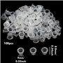 Lot de 100 bouchons d'encre jetables en plastique pour capsules d'encre moyenne 9 mm