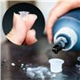Lot de 100 bouchons d'encre jetables en plastique pour capsules d'encre moyenne 9 mm