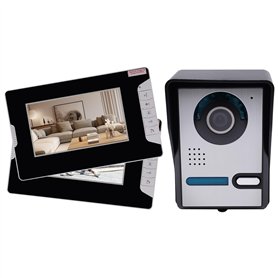 Interphone vidéo 7 pouces avec vision nocturne - Kit intercom sonnette sans fil
