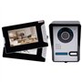 Interphone vidéo 7 pouces avec vision nocturne - Kit intercom sonnette sans fil
