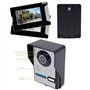 Interphone vidéo 7 pouces avec vision nocturne - Kit intercom sonnette sans fil, 1 appareil photo et 2 moniteurs, caméra HD noct