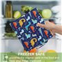 Sac à sandwich réutilisable pour enfants et adultes, sac à déjeuner double couche avec poignée, lavable, de qualité alimentaire,