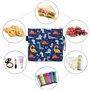 Sac à sandwich réutilisable pour enfants et adultes, sac à déjeuner double couche avec poignée, lavable, de qualité alimentaire,