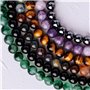 625pcs De Pierre Naturelle Multicolore 8 mm 24 Styles Perles de Pierre pour la Fabrication de Bijoux et la Guérison des Pierres 