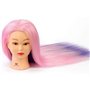 Tête À Coiffer Professionnelle Neverland Beauty 60cm Colorful Cosmétologie Mannequin Doll Head 100% Pratique cheveux synthétique