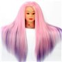 Tête À Coiffer Professionnelle Neverland Beauty 60cm Colorful Cosmétologie Mannequin Doll Head 100% Pratique cheveux synthétique