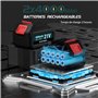 ELIOFANEIA Pistolet à Peinture 2 x 4000mAh Batteries Au Lithium et Chargeur 21V, Pulvérisateur Électrique 1200ML HVLP, 5 Buses, 