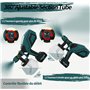 ELIOFANEIA Pistolet à Peinture 2 x 4000mAh Batteries Au Lithium et Chargeur 21V, Pulvérisateur Électrique 1200ML HVLP, 5 Buses, 
