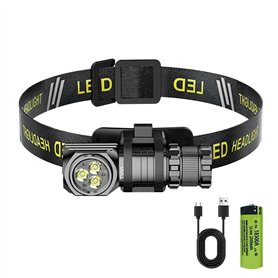L.StarryIsland Lampe Frontale Rechargeable，1300 Lumen Mini Torche Led Puissante，Usb Rechargeable