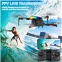 Drone avec 2 Caméra Réglage électrique Caméra, GuKKK 4K Mini Drone Caméra Pliable Active d'évitement d'obstacles, Drone Quadrico