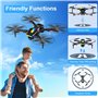 Drone avec 2 Caméra Réglage électrique Caméra, GuKKK 4K Mini Drone Caméra Pliable Active d'évitement d'obstacles, Drone Quadrico