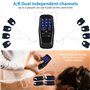 GuKKK 3 EN 1 TENS EMS Electrostimulateur Musculaire de Canaux Double pour le soulagement de la douleur, la stimulation musculair