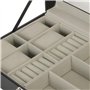 Boîte à Bijoux pour Homme, Montre, Lunettes, Bagues, Organisateur de Rangement, Boîte à Bijoux Verrouillable, étui à Bijoux Poly