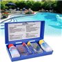 Testeur de piscine, PH chlore qualité de l'eau Test Kit Testeur de piscine Analyse d'eau Box