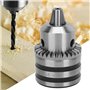 Mini Mandrin de Perçage 3,0-16 mm 1/2-20 UNF avec Clé pour Mandrin et Adaptateur pour Tête Hexagonale 1/4