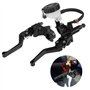 Broco Maitre Cylindre Frein Avant Moto, Universal 7/8" (22 mm) frein moto embrayage réservoir du maître cylindre Set Noir Manett