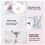 AYADA 2 in 1 Distributeur de Nourriture Eau Fontaine Automatique pour Animaux, Anti Débordement Abreuvoir et Alimentateur Croque