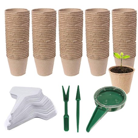 Woohome 153 PCS Pots Biodégradables
